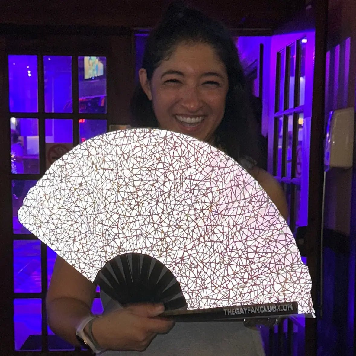 Discoteca Metallic Reflective Hand Fan - Collective Awakening