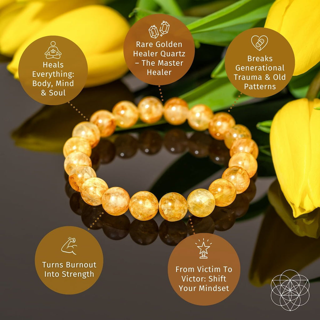 The Master Reset – Golden Healer Quartz Bracelet - Collective Awakening