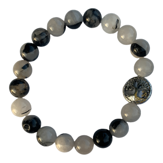 Tourmalated Quartz Bracelet – Healing and Protection in 8mm Beads