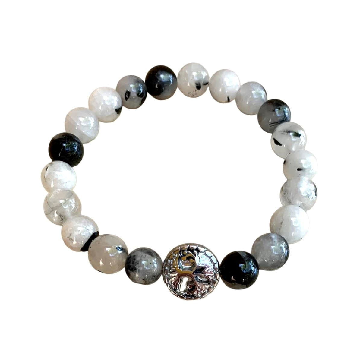 Tourmalated Quartz Bracelet – Healing and Protection in 8mm Beads