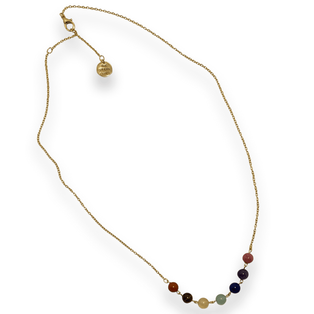 Chakra Balance Necklace with Natural Gemstones and Charm - Collective Awakening