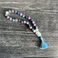 Throat Chakra Meditation Mala – 27 Beads of Aquamarine & Sodalite - Collective Awakening