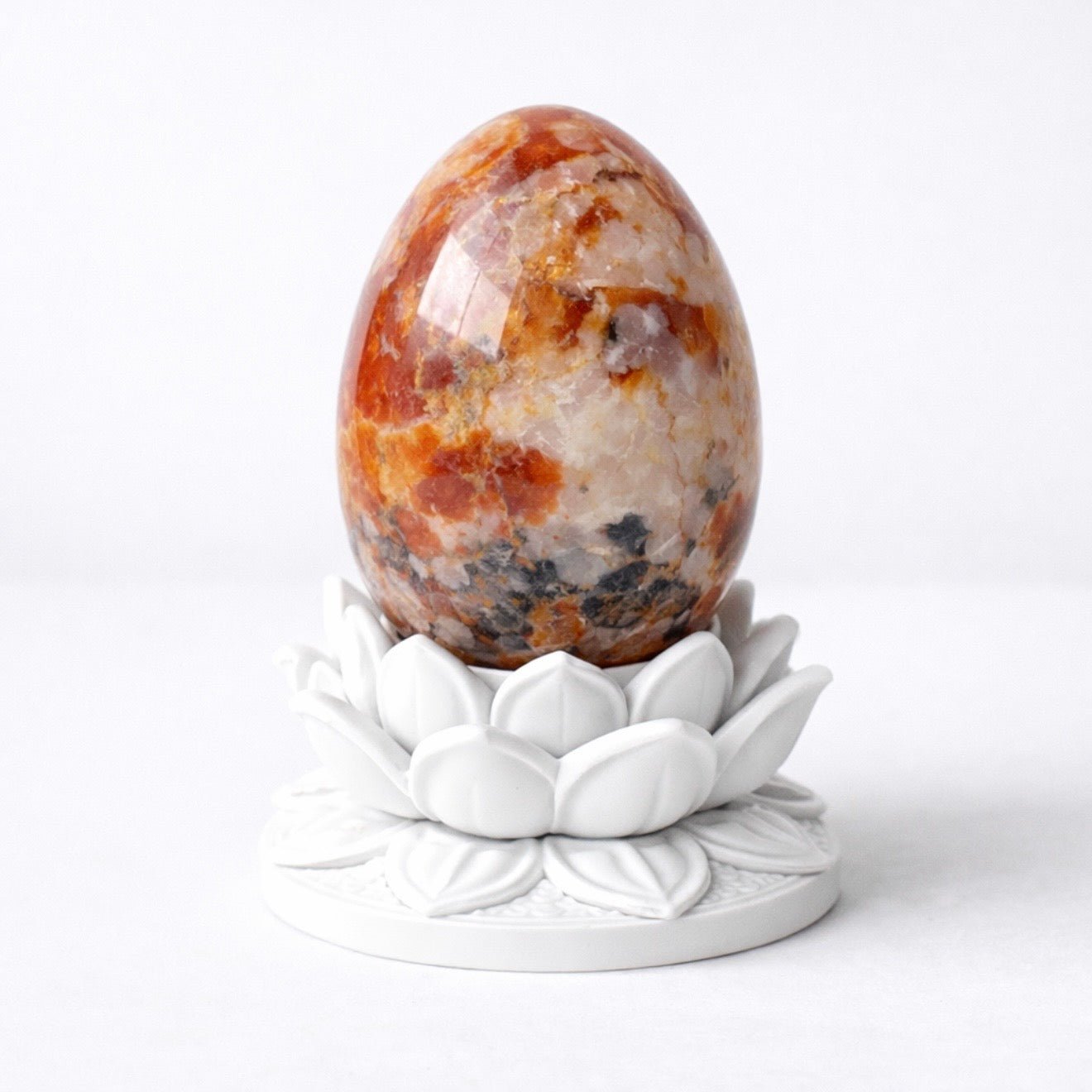 White Lotus Crystal Egg Stand – Choose Your Egg - Collective Awakening