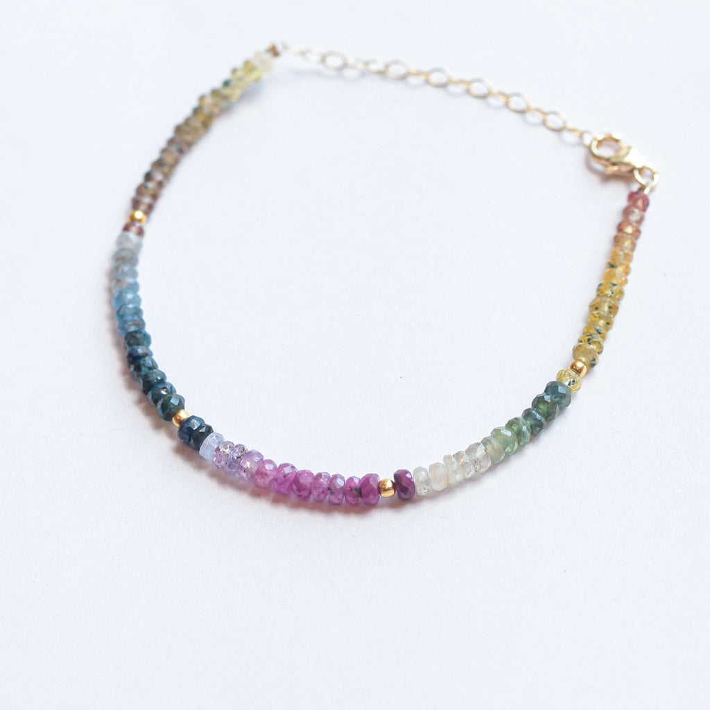 Rainbow Sapphire Beaded Bracelet - Collective Awakening
