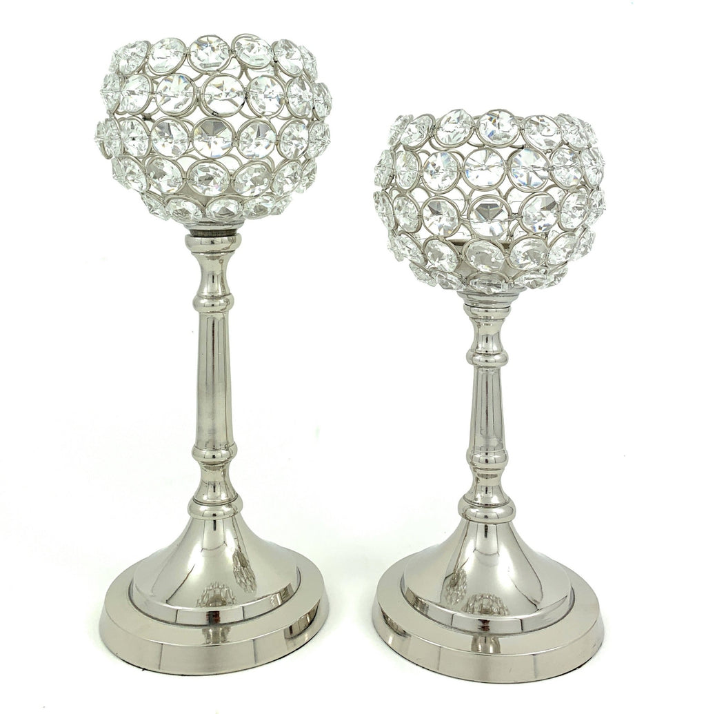Vibhsa Hurricane Set of 2 Crystal Candle Holder - Collective Awakening