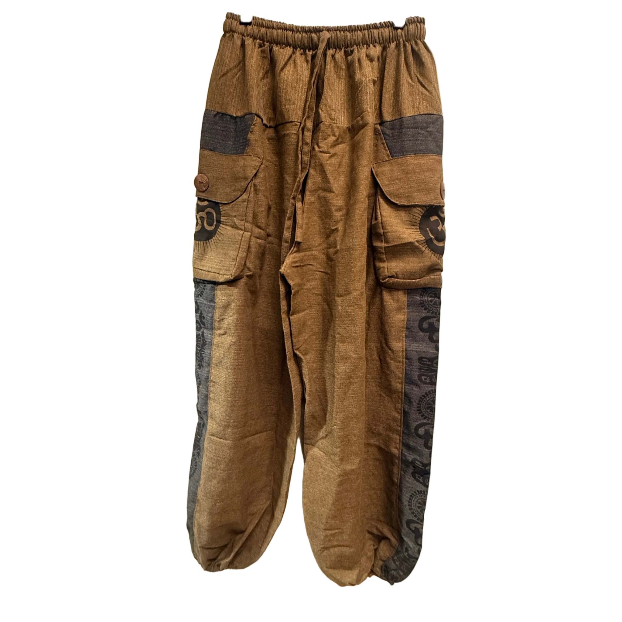 Unisex Cotton Om Cargo Pants - Collective Awakening