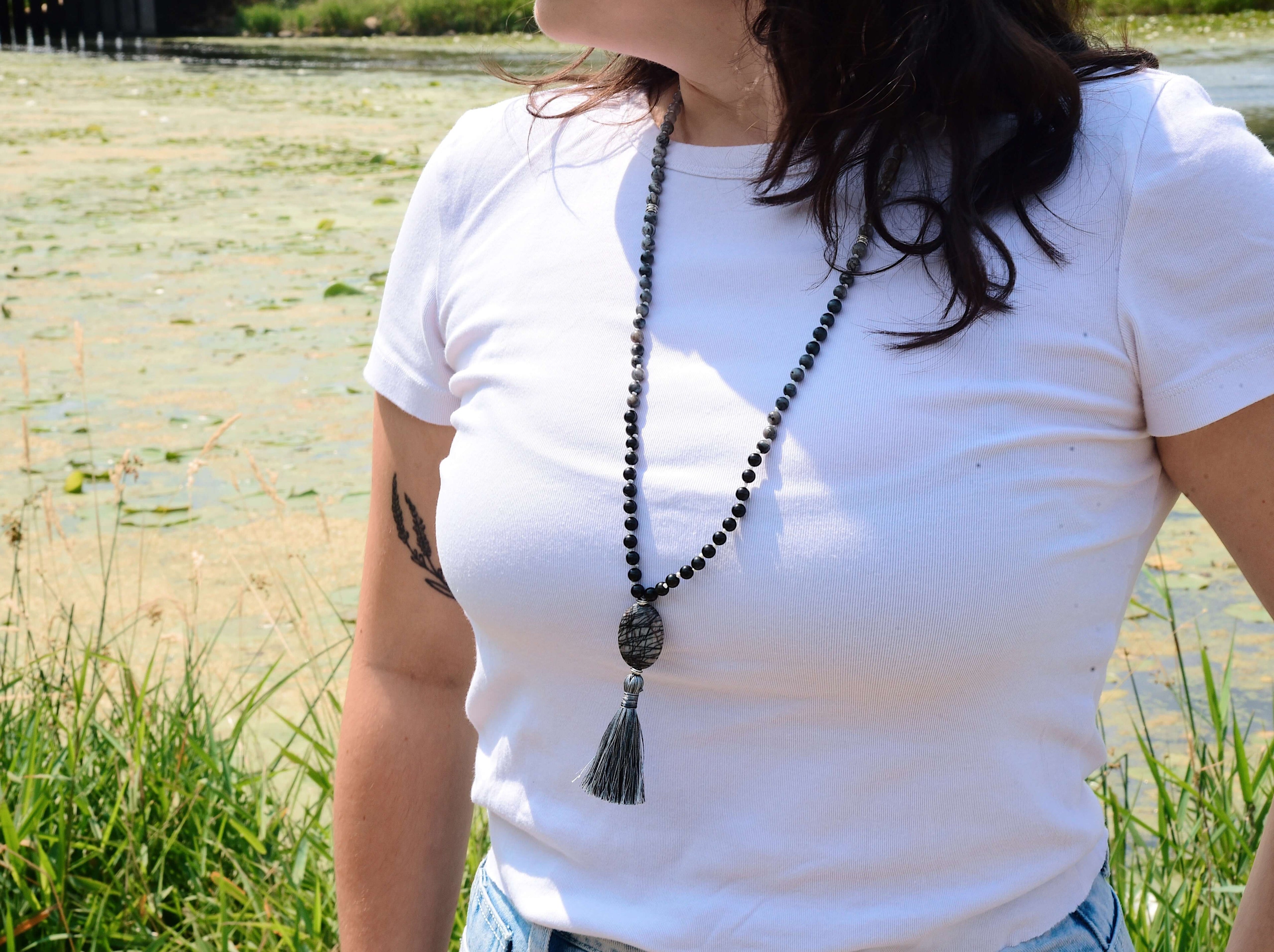 Inner Strength Meditation Mala – 108 Beads for Protection & Clarity