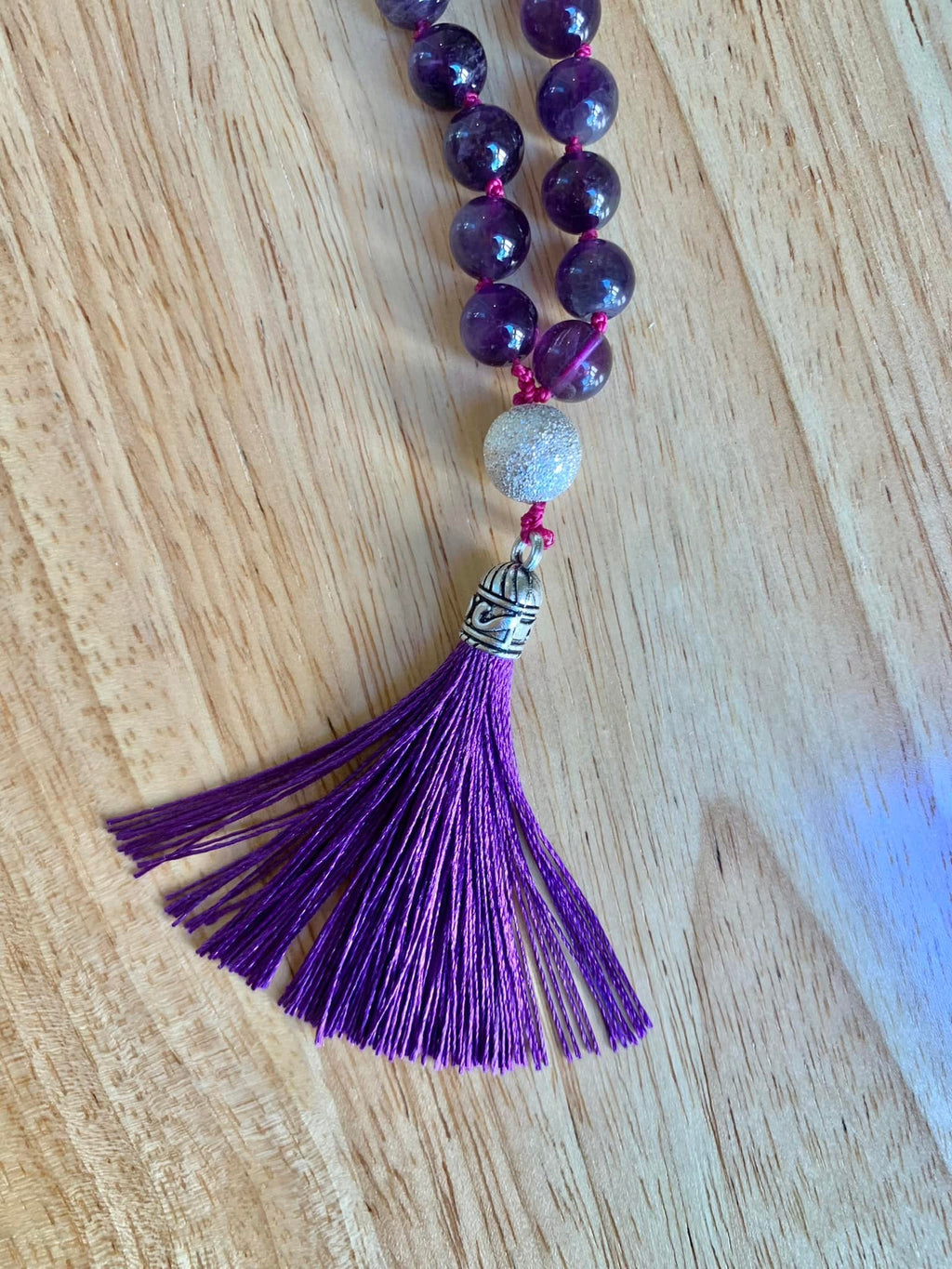 Nyx Mala - Nighttime Manifestation - Amethyst, Rainbow Obsidian, "Stardust" Beads - Collective Awakening
