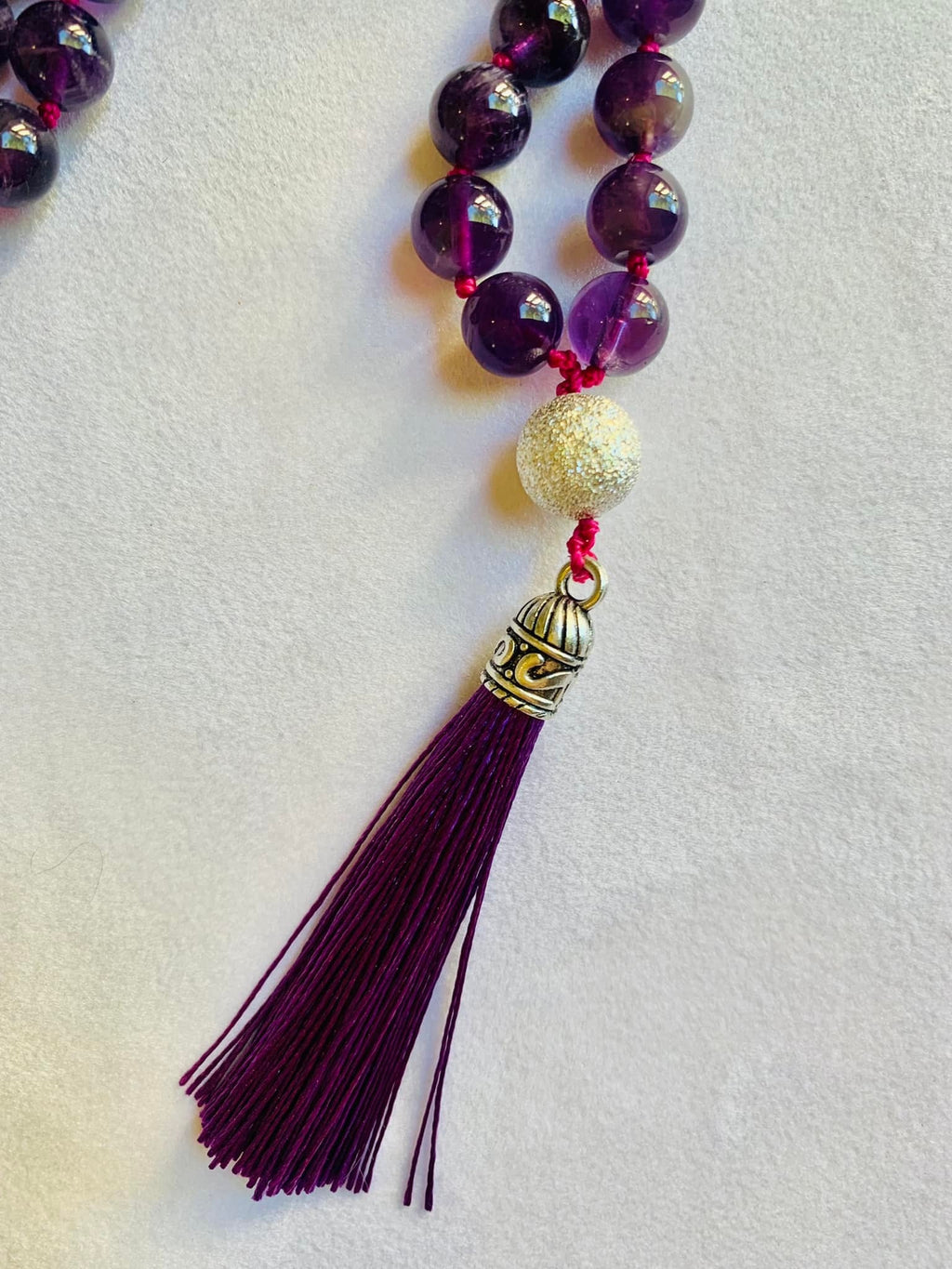 Nyx Mala - Nighttime Manifestation - Amethyst, Rainbow Obsidian, "Stardust" Beads - Collective Awakening