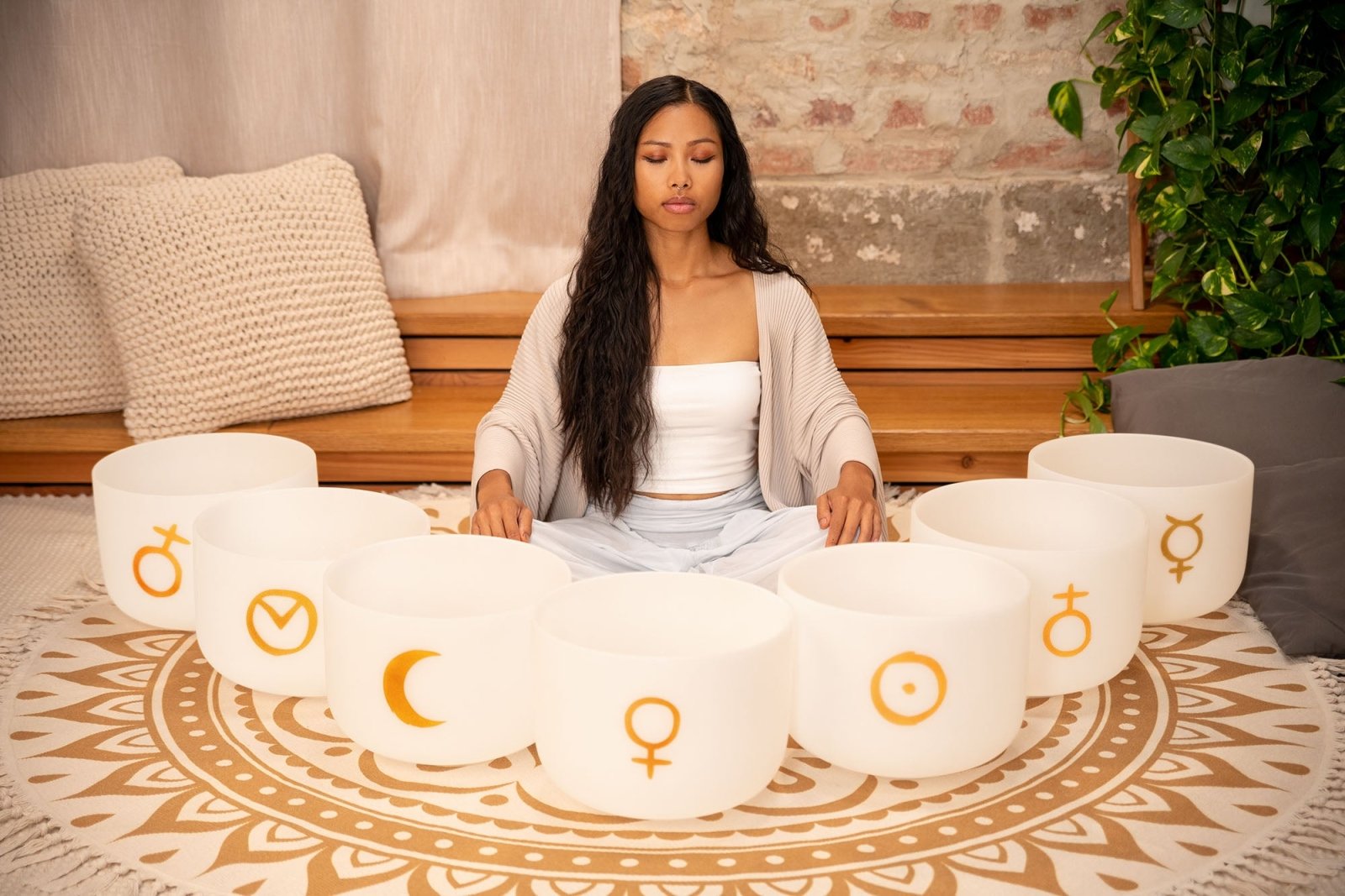 7 Planetary Crystal Singing Bowls - Cosmic Chakra Set - Collective Awakening