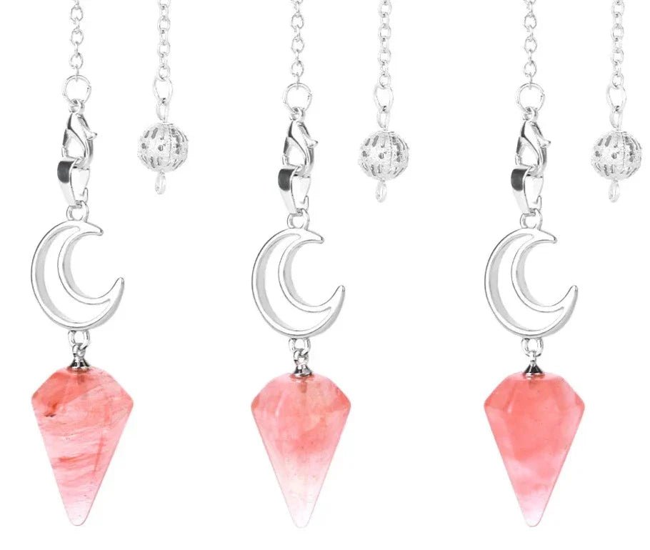 Crystal Crescent Moon Pendulums - Collective Awakening