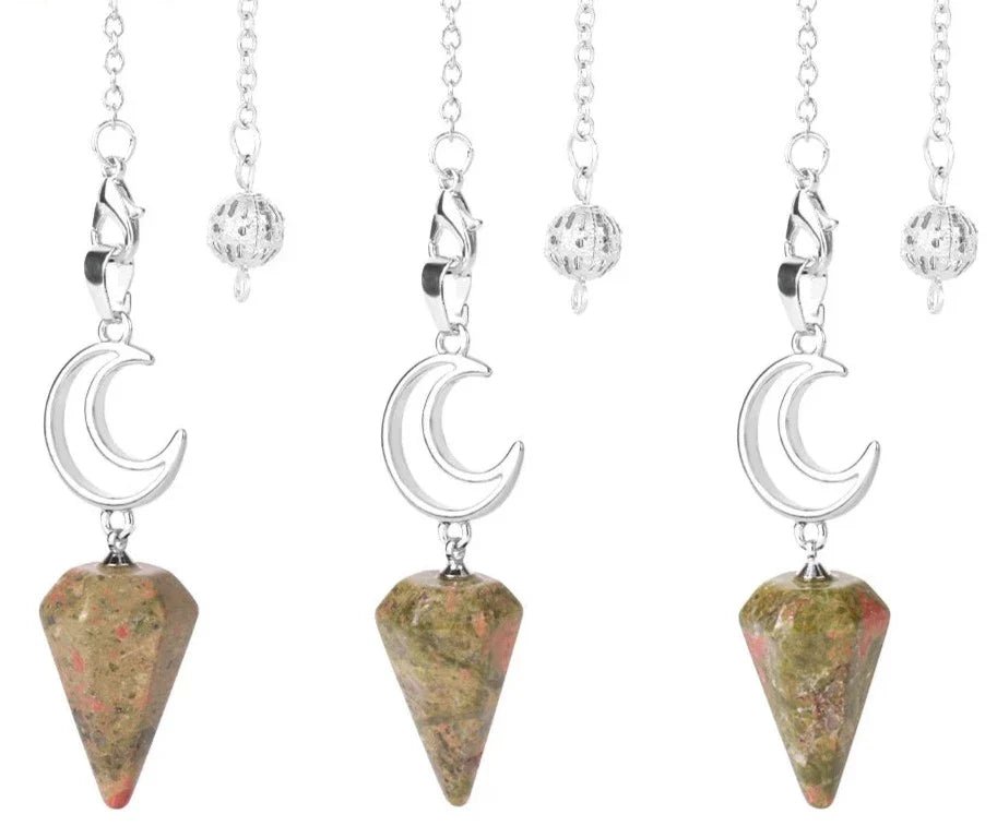 Crystal Crescent Moon Pendulums - Collective Awakening