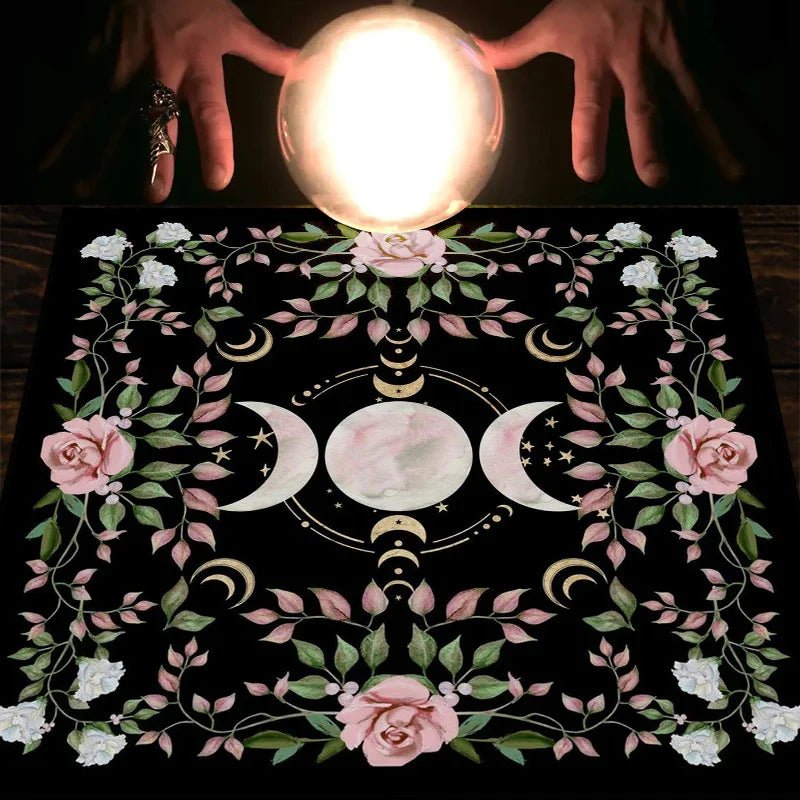 Cottagecore Triple Moon Altar Cloth - Collective Awakening
