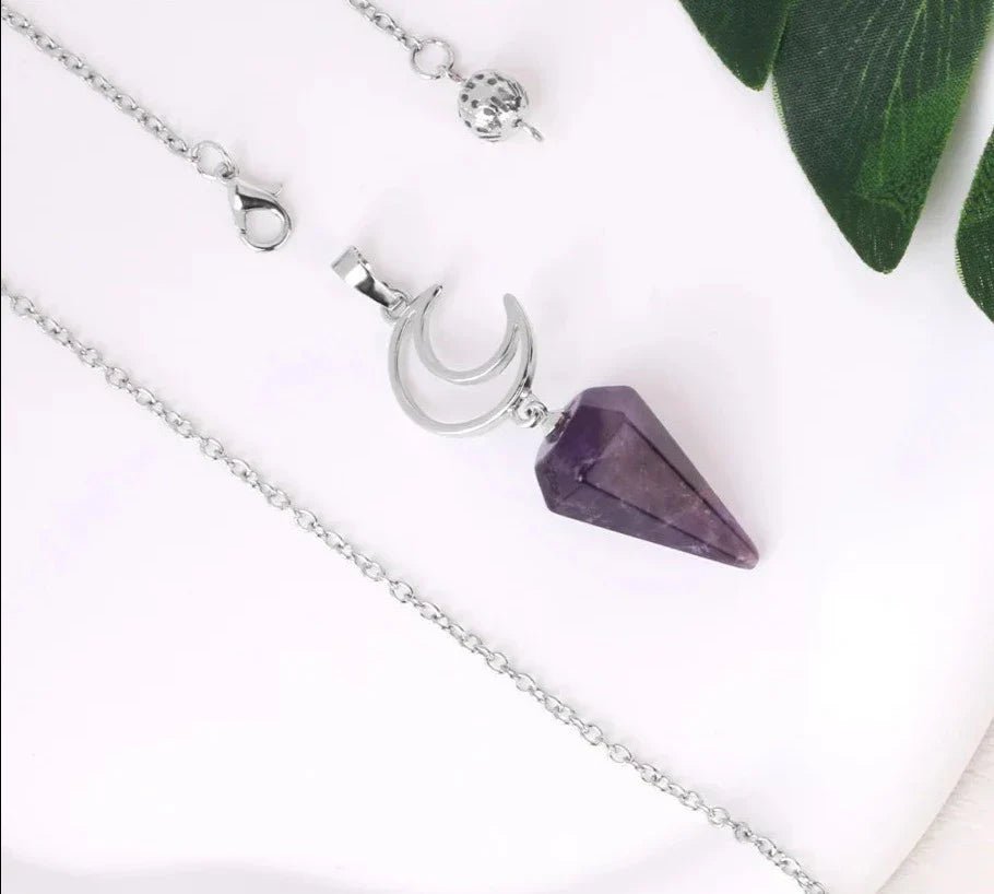 Crystal Crescent Moon Pendulums - Collective Awakening