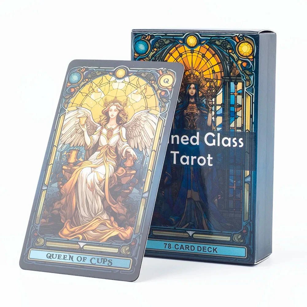 Stained Glass Tarot Card Deck – 78 Cards for Family & Divination - Collective Awakening
