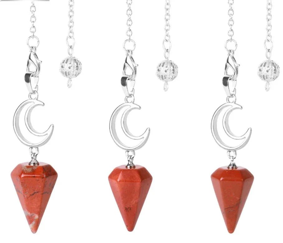 Crystal Crescent Moon Pendulums - Collective Awakening