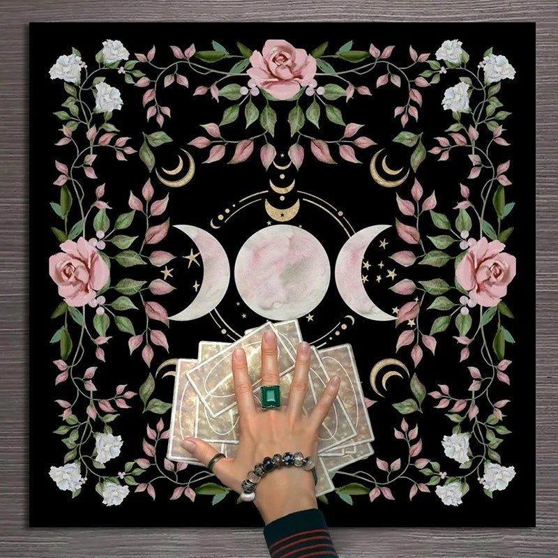 Cottagecore Triple Moon Altar Cloth - Collective Awakening
