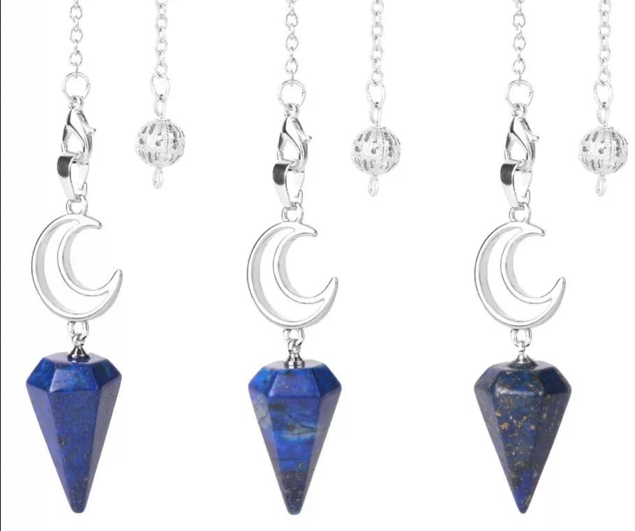 Crystal Crescent Moon Pendulums - Collective Awakening