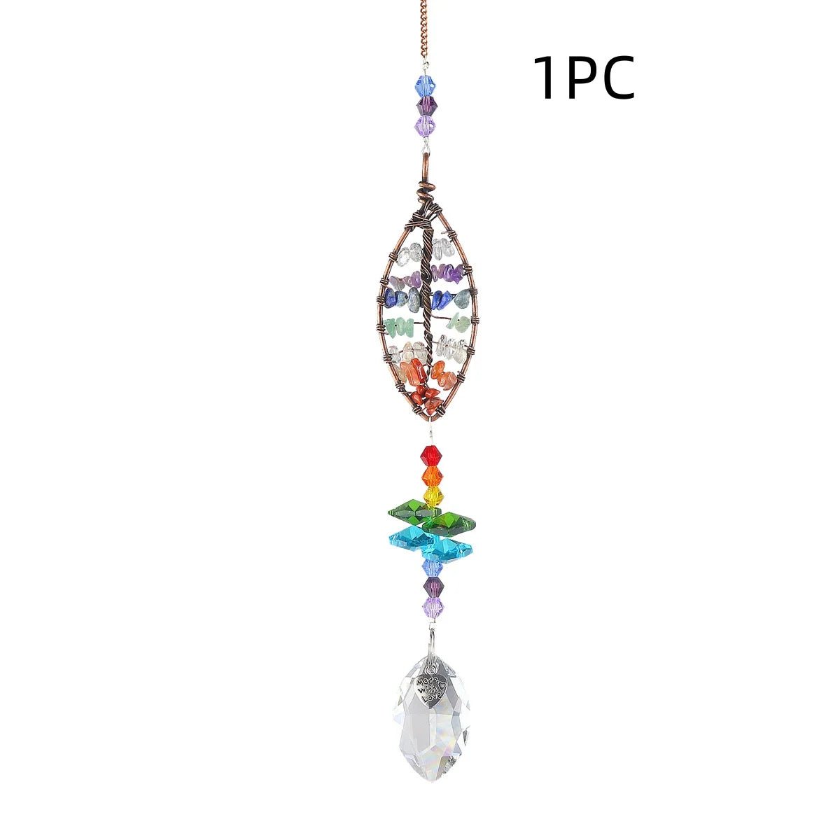 Tree of Life Crystal Suncatchers for Windows Hanging Sun Catchers Decor with Prisms for Home Indoor Outdoor Car Making Rainbows - Collective Awakening