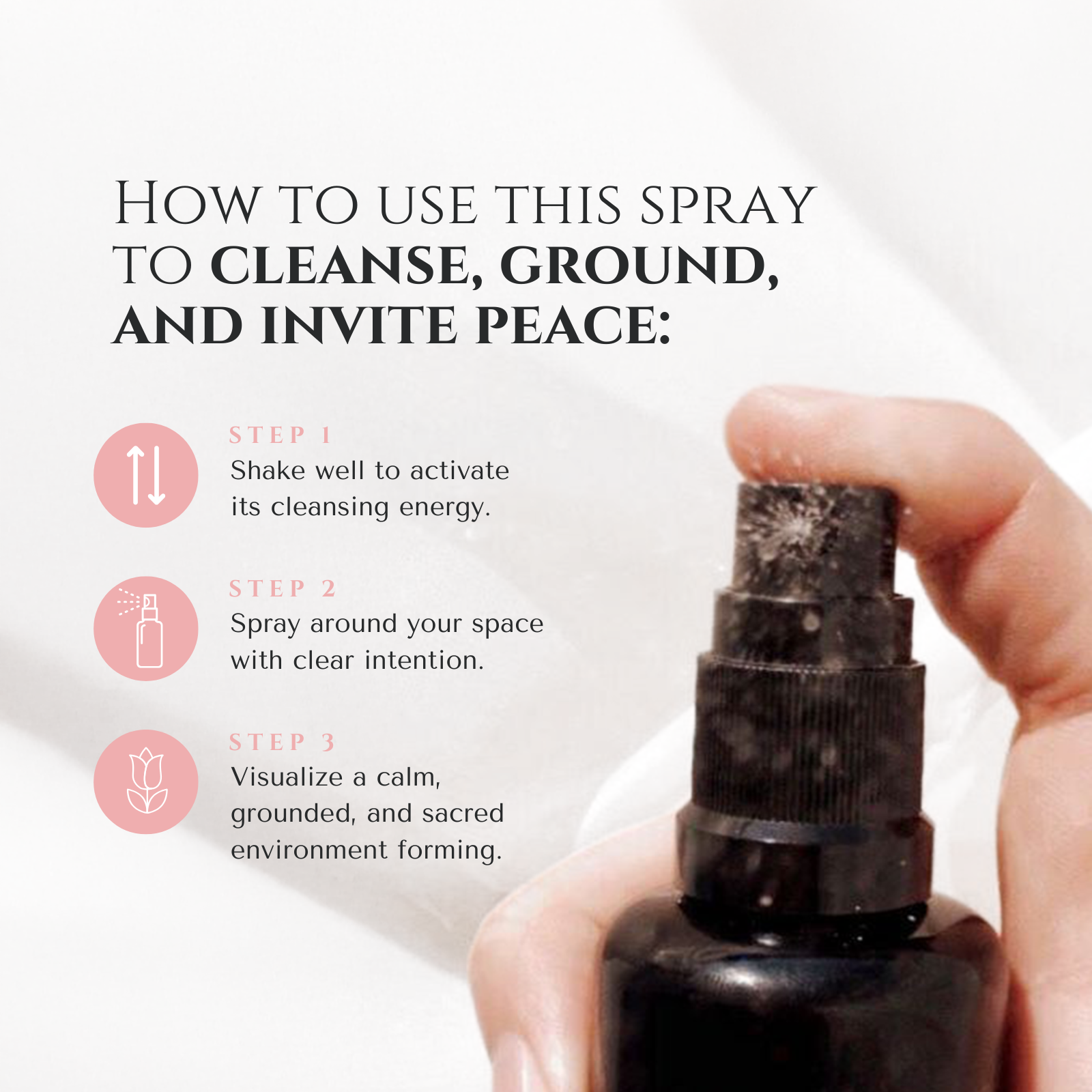 Sacred Space Smudge Spray – 4 oz Cleansing & Purifying Mist