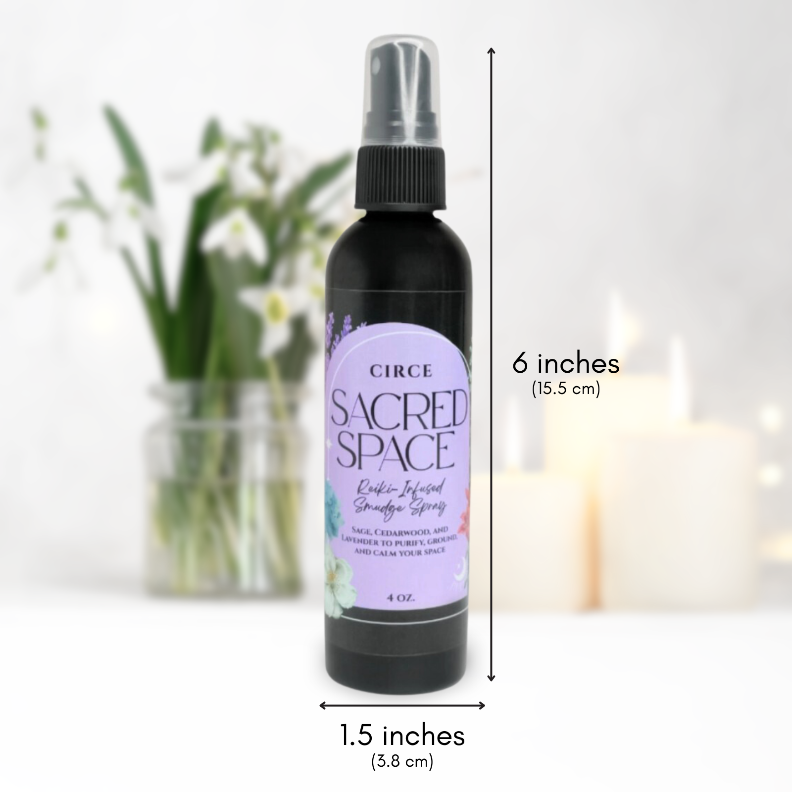 Sacred Space Smudge Spray – 4 oz Cleansing & Purifying Mist