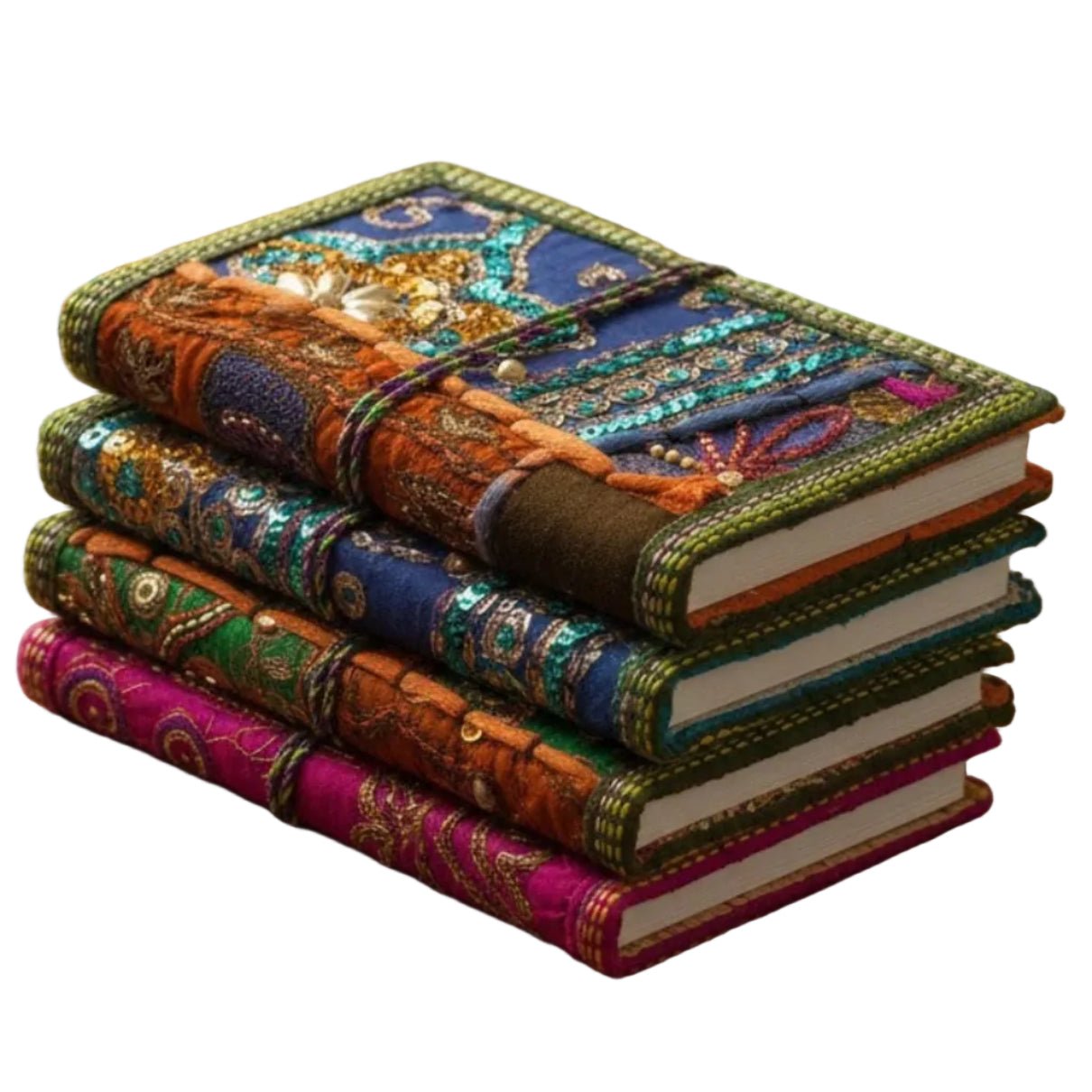 Handcrafted Sari Fabric Bound Notebook Journal - Collective Awakening