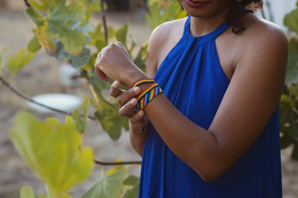 Rainbow Pride Love Bracelet – Handmade with Purpose - Collective Awakening