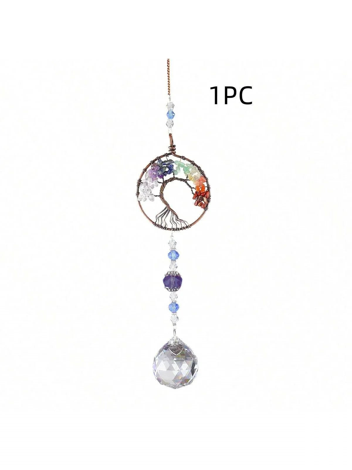 Tree of Life Crystal Suncatchers for Windows Hanging Sun Catchers Decor with Prisms for Home Indoor Outdoor Car Making Rainbows - Collective Awakening