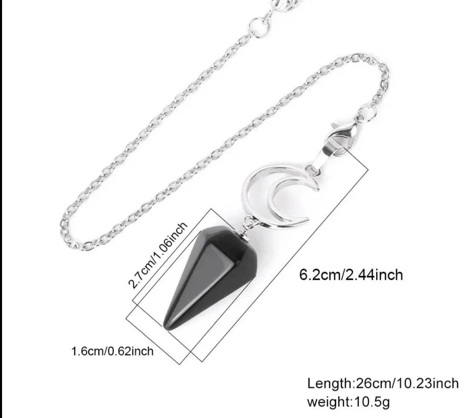 Crystal Crescent Moon Pendulums - Collective Awakening