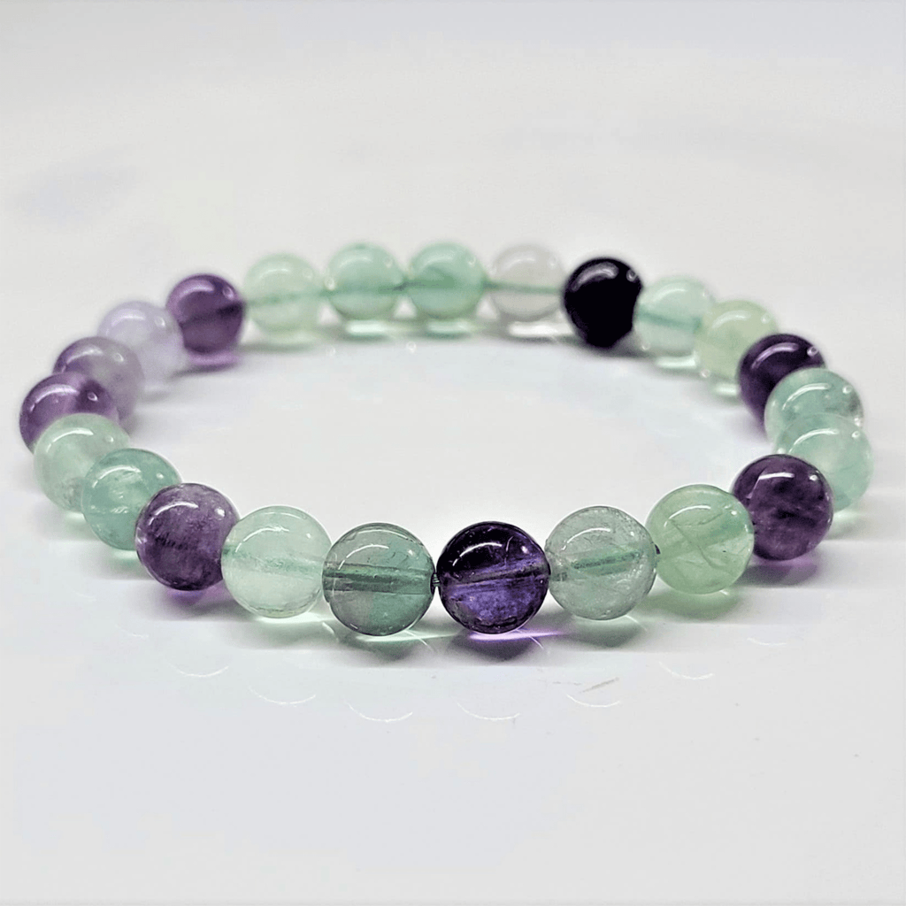 Fluorite Round Bead Bracelet - Psychic Awakening - Collective Awakening