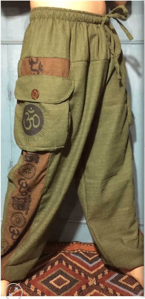 Unisex Cotton Om Cargo Pants - Collective Awakening