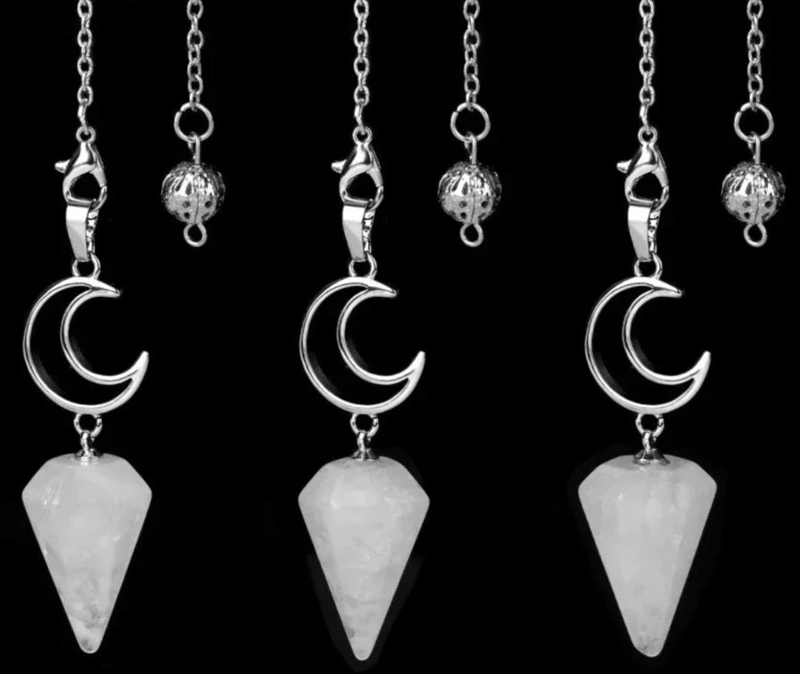 Crystal Crescent Moon Pendulums - Collective Awakening