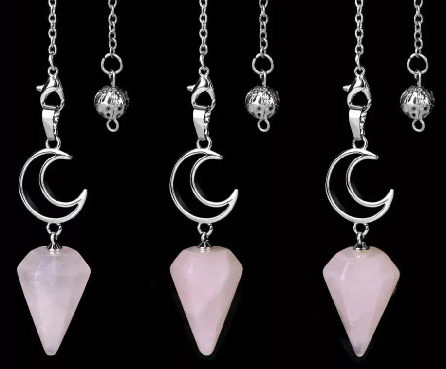 Crystal Crescent Moon Pendulums - Collective Awakening