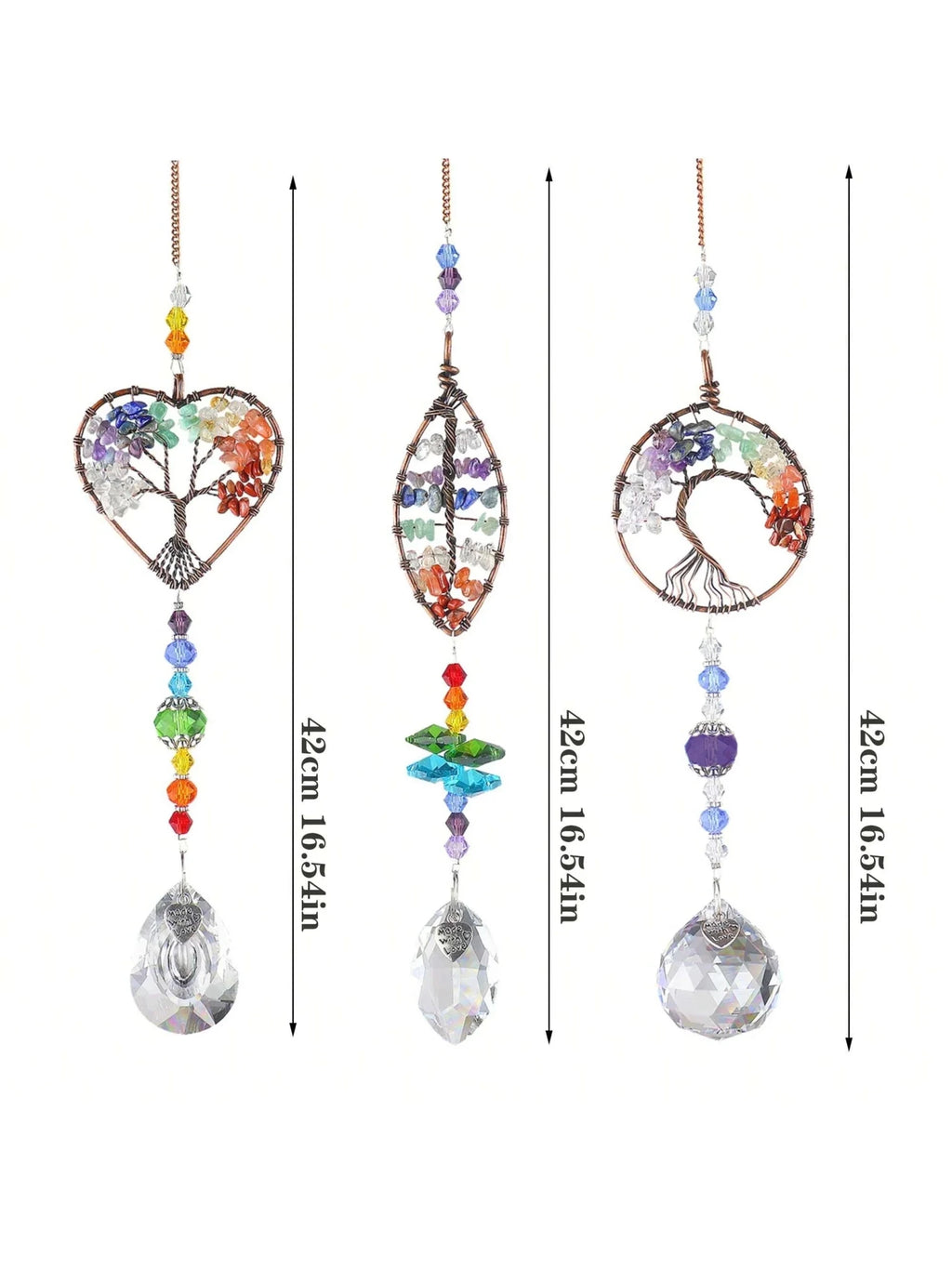 Tree of Life Crystal Suncatchers for Windows Hanging Sun Catchers Decor with Prisms for Home Indoor Outdoor Car Making Rainbows - Collective Awakening