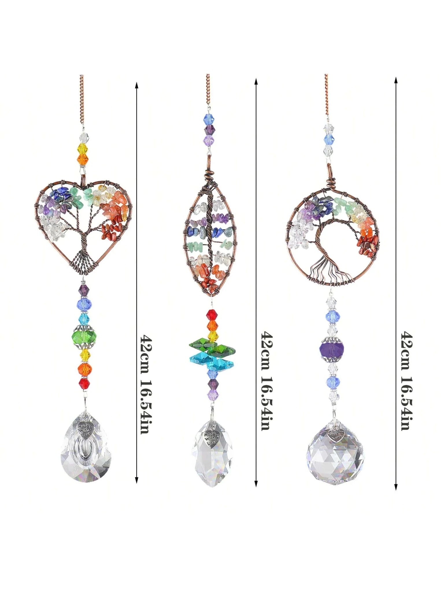 Tree of Life Crystal Suncatchers for Windows Hanging Sun Catchers Decor with Prisms for Home Indoor Outdoor Car Making Rainbows - Collective Awakening