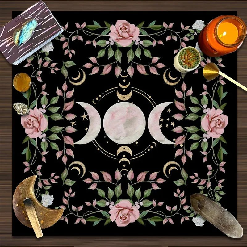 Cottagecore Triple Moon Altar Cloth - Collective Awakening