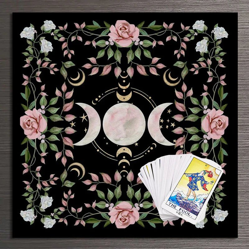 Cottagecore Triple Moon Altar Cloth - Collective Awakening