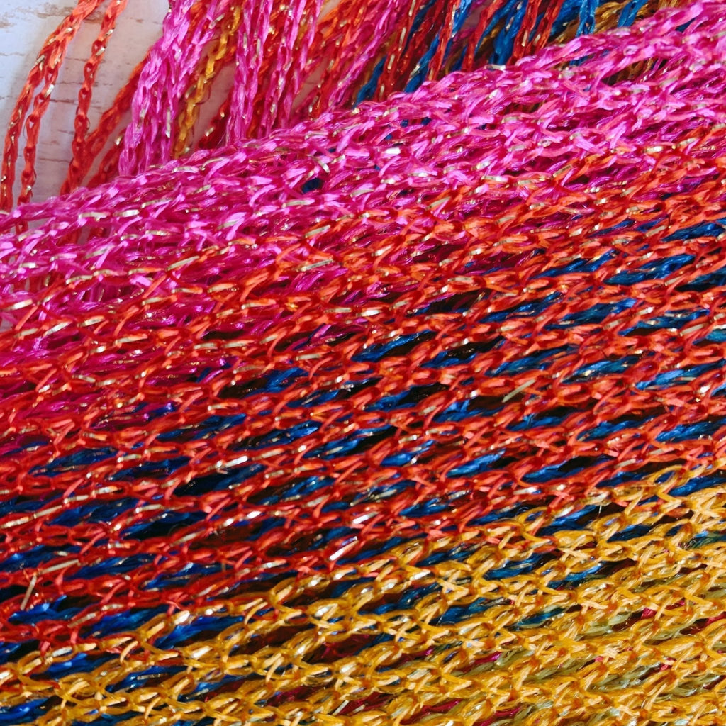 Shimmer Mesh Pride Scarf Wrap in Rainbow Stripe | Unisex Summer Shawl LGBTQ Pride - Collective Awakening