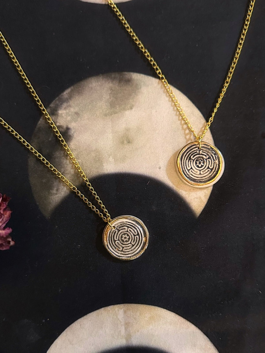 Strophalos of Hecate Wheel Porcelain Talisman - Necklace - Collective Awakening