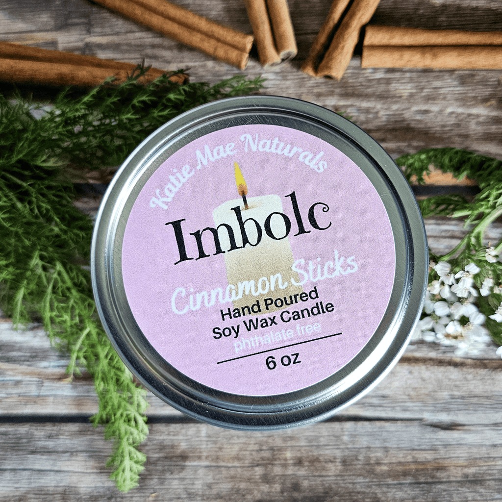 Imbolc Ritual Candle – Cinnamon Spice Soy Candle for Renewal, Cleansing & New Beginnings - Collective Awakening
