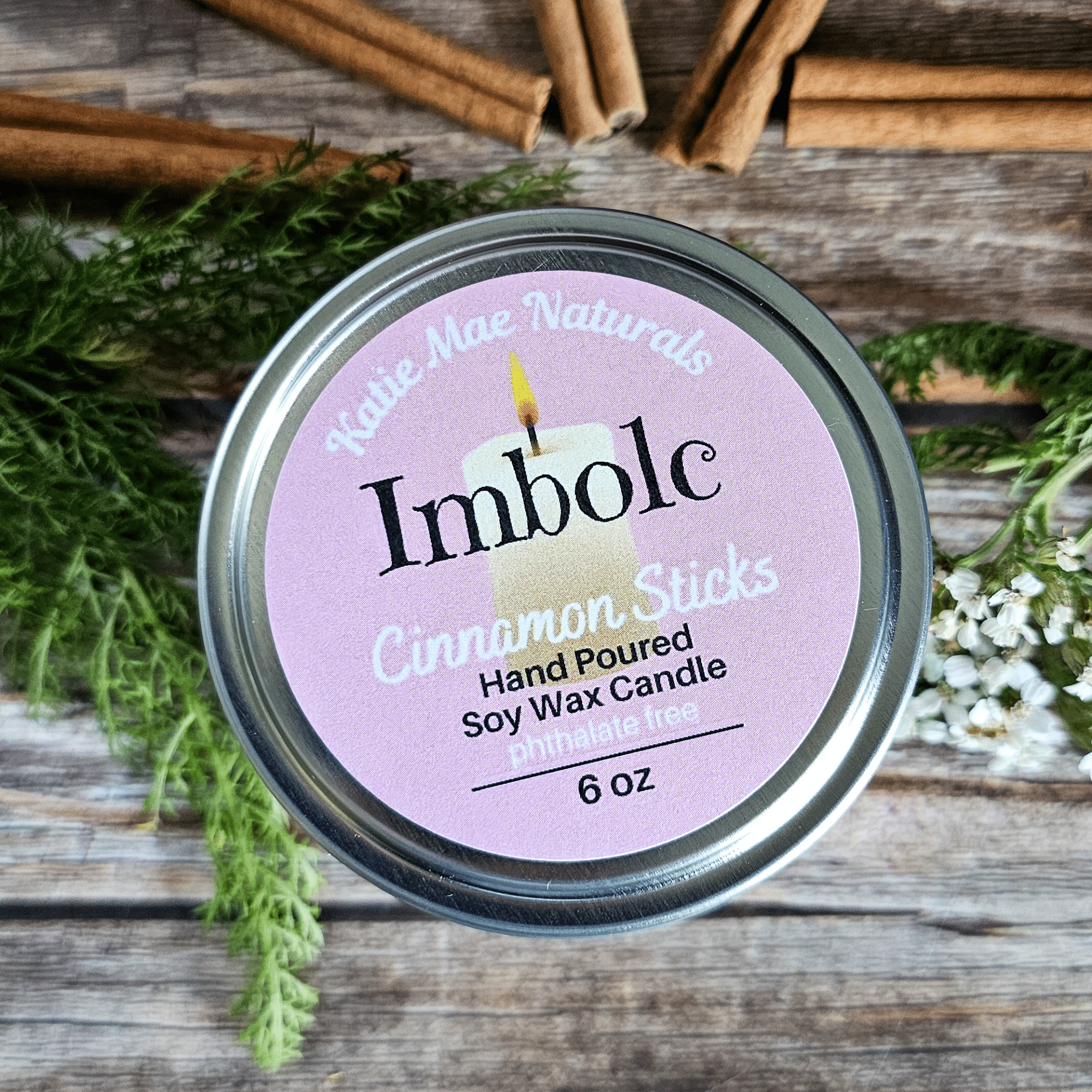 Imbolc Ritual Candle – Cinnamon Spice Soy Candle for Renewal, Cleansing & New Beginnings - Collective Awakening