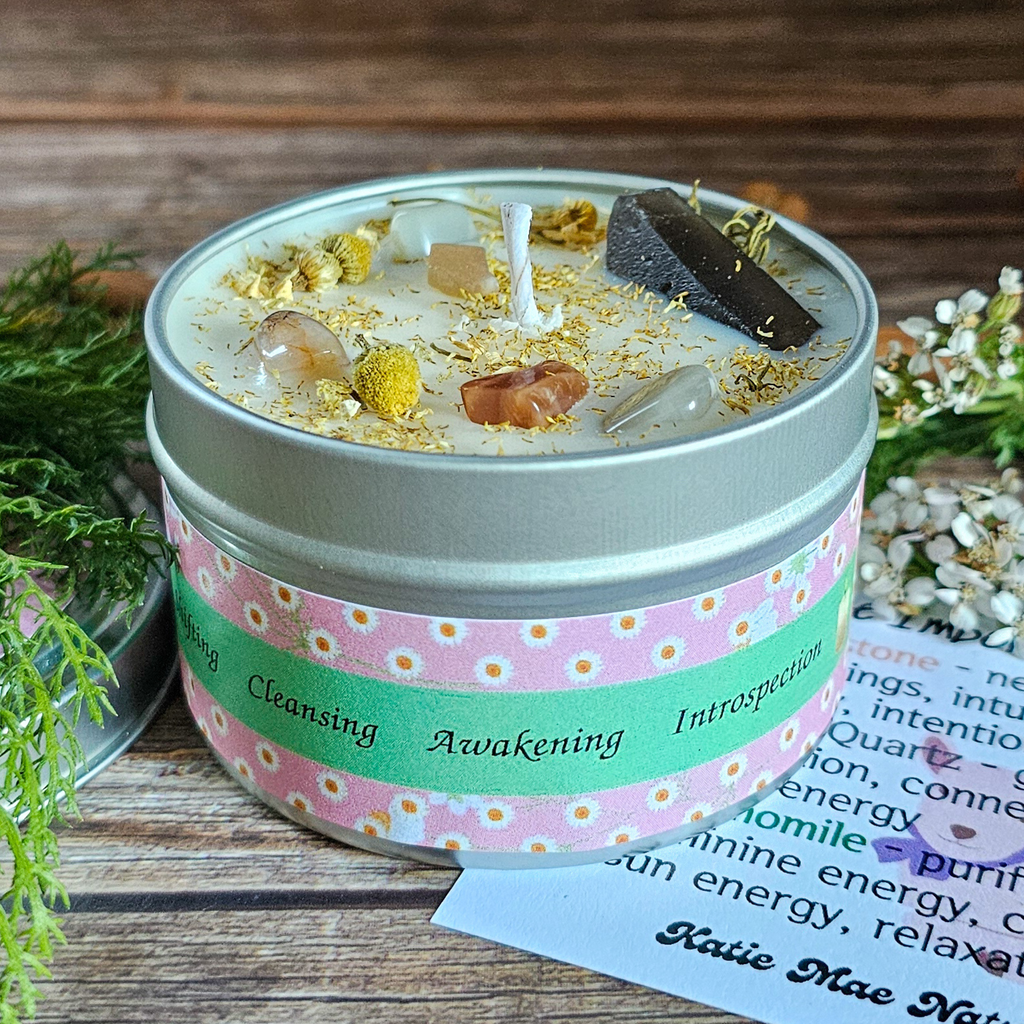 Imbolc Ritual Candle – Cinnamon Spice Soy Candle for Renewal, Cleansing & New Beginnings - Collective Awakening