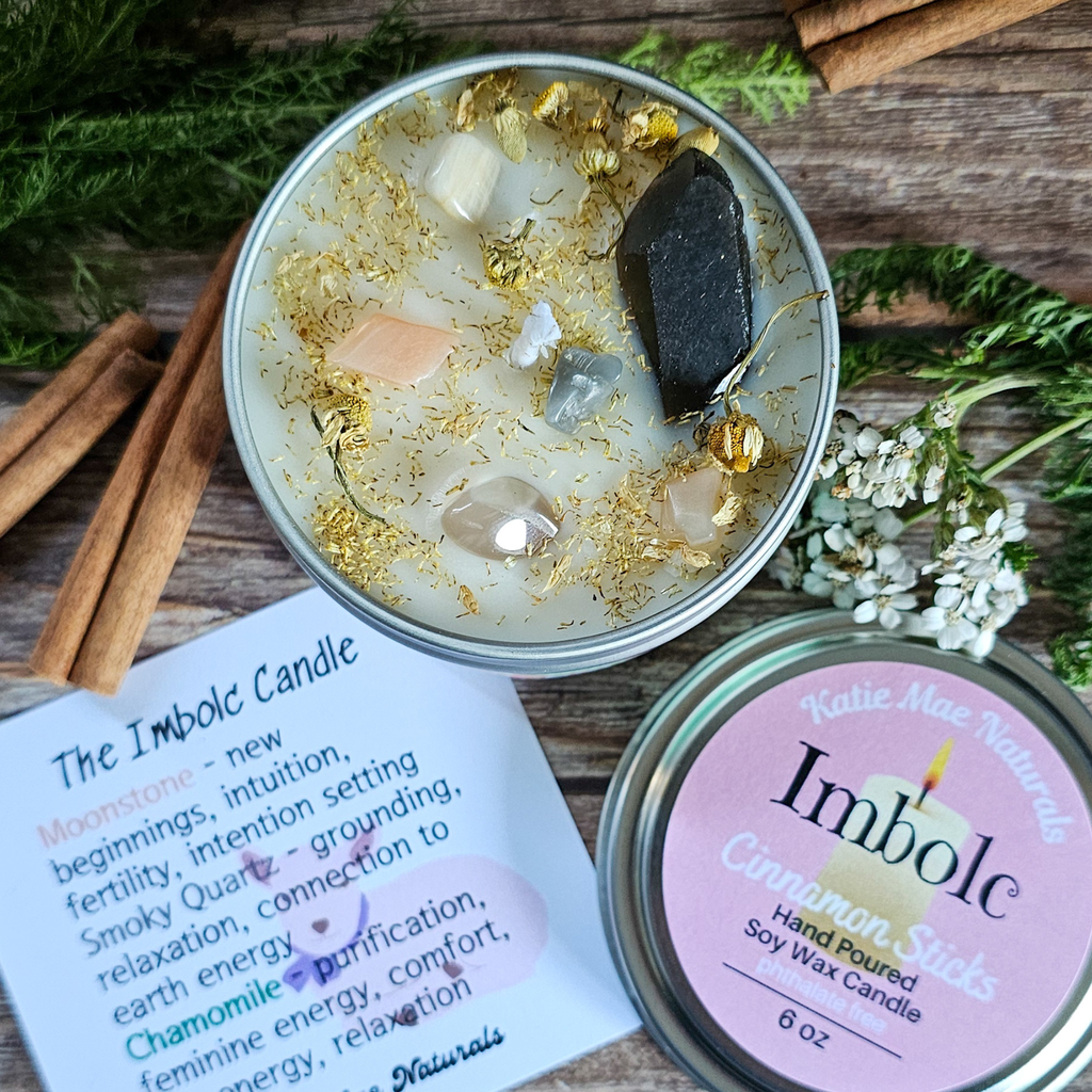 Imbolc Ritual Candle – Cinnamon Spice Soy Candle for Renewal, Cleansing & New Beginnings - Collective Awakening
