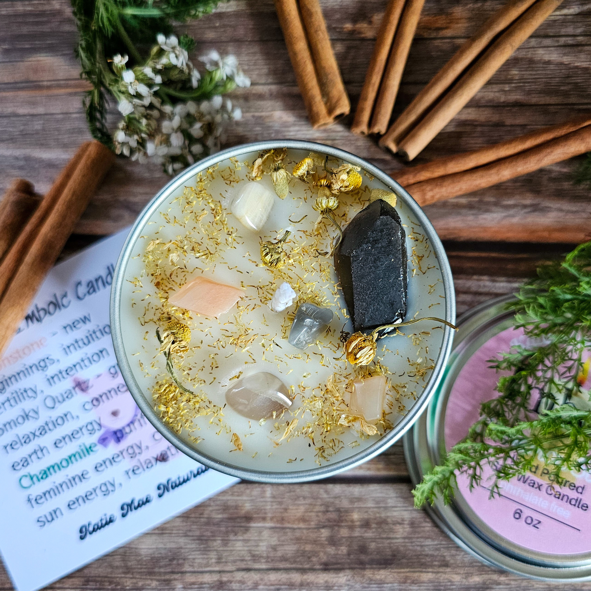 Imbolc Ritual Candle – Cinnamon Spice Soy Candle for Renewal, Cleansing & New Beginnings - Collective Awakening