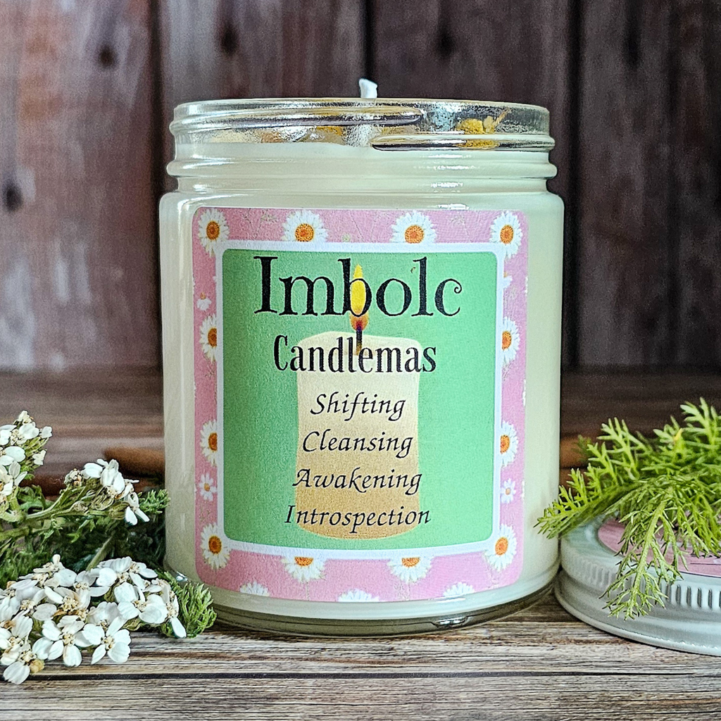 Imbolc Ritual Candle – Cinnamon Spice Soy Candle for Renewal, Cleansing & New Beginnings - Collective Awakening