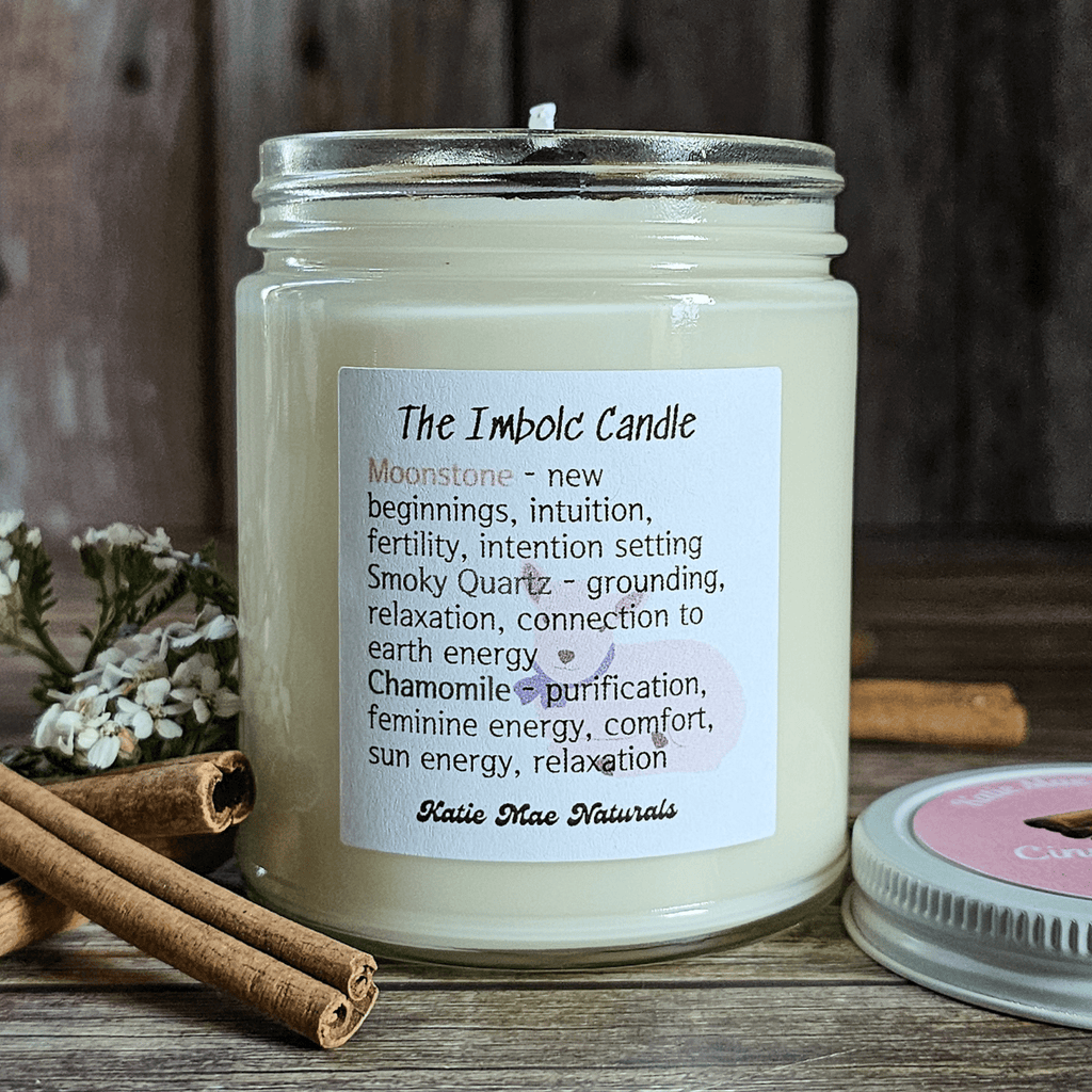 Imbolc Ritual Candle – Cinnamon Spice Soy Candle for Renewal, Cleansing & New Beginnings - Collective Awakening