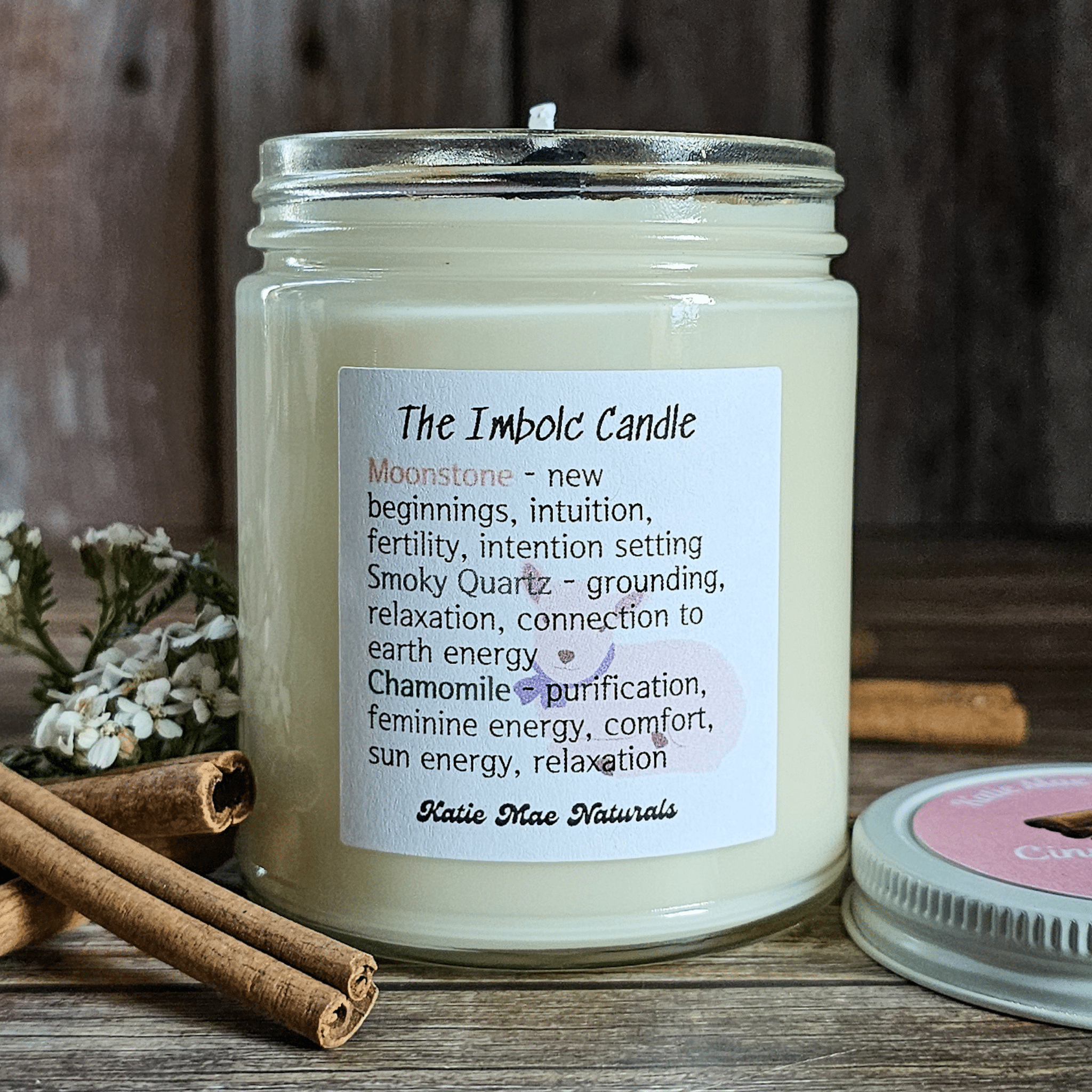 Imbolc Ritual Candle – Cinnamon Spice Soy Candle for Renewal, Cleansing & New Beginnings - Collective Awakening