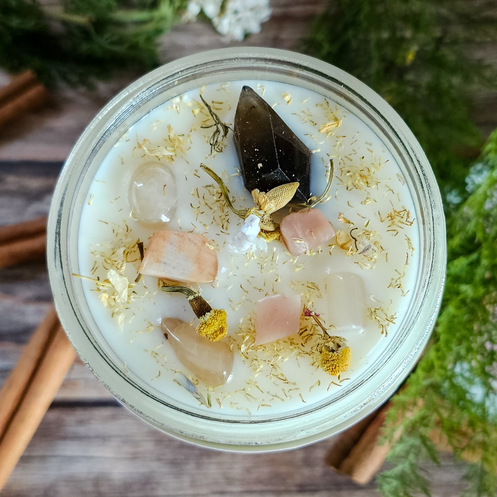 Imbolc Ritual Candle – Cinnamon Spice Soy Candle for Renewal, Cleansing & New Beginnings - Collective Awakening