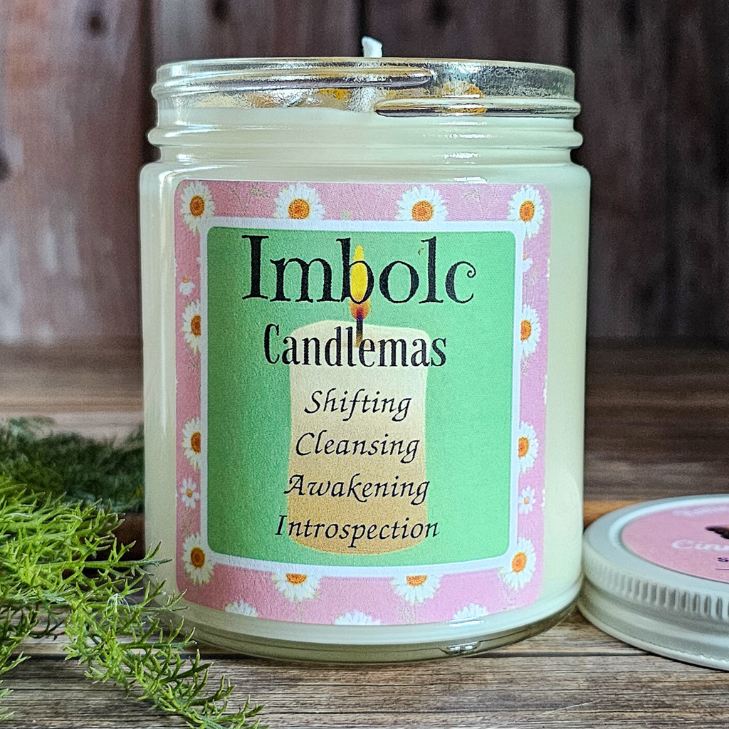 Imbolc Ritual Candle – Cinnamon Spice Soy Candle for Renewal, Cleansing & New Beginnings - Collective Awakening