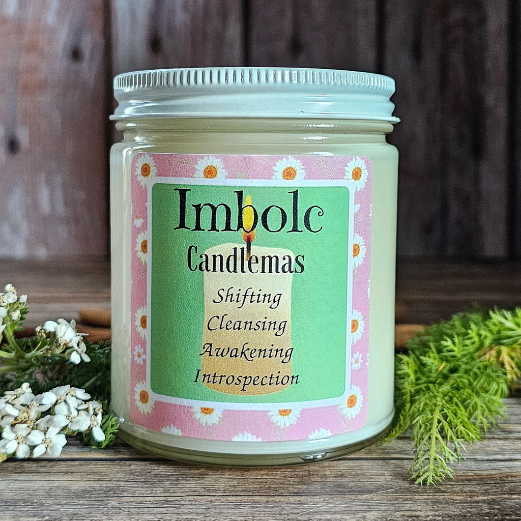 Imbolc Ritual Candle – Cinnamon Spice Soy Candle for Renewal, Cleansing & New Beginnings - Collective Awakening
